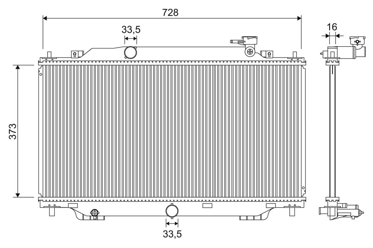 701329 Valeo Радиатор охлаждения двигателя для Mazda 3