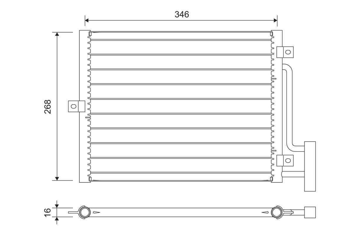 822701 Valeo Радіатор кондиціонера