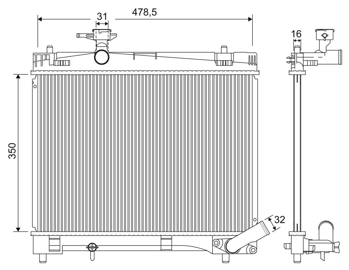 701216 Valeo Радіатор охолодження двигуна