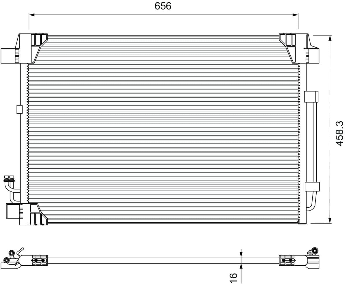 810910 Valeo Радиатор кондиционера
