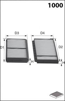 JLR7205 Mecafilter Фільтр салону