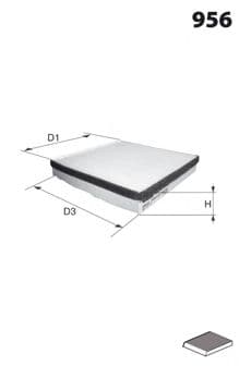 ELR7036 Mecafilter Фільтр салону для Volkswagen Passat