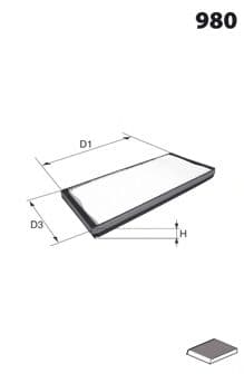 EKR7151 Mecafilter Фільтр салону