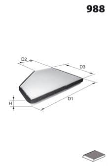 ELR7251 Mecafilter Фільтр салону