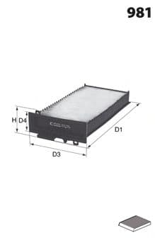 EKR7124 Mecafilter Фільтр салону для Renault Megane