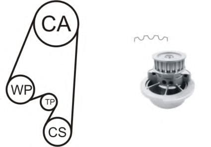 WPK-167701 Airtex Комплект ремня ГРМ + помпа