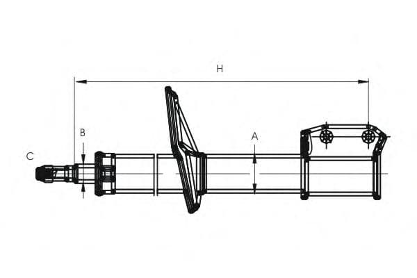 Z 1324G SCT Germany Стойка амортизатора для Dacia Logan