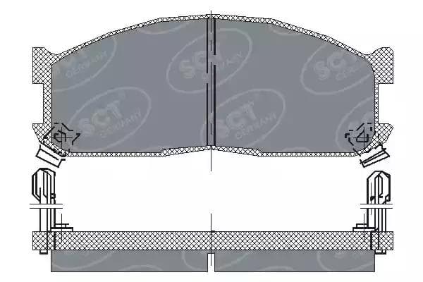 sp128pr SCT Germany Гальмівні колодки