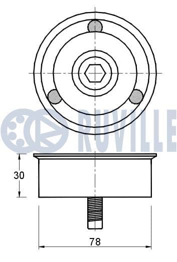 541605 Ruville Обвідний ролик поліклинового ременя