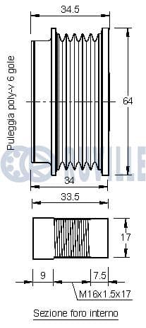 541329 Ruville Муфта генератора