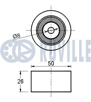 540515 Ruville Обвідний ролик поліклинового ременя