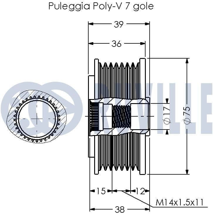 542346 Ruville Муфта генератора