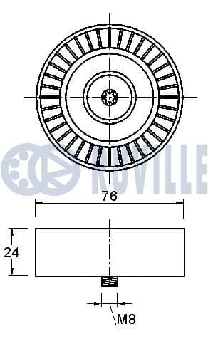 542058 Ruville Обвідний ролик поліклинового ременя