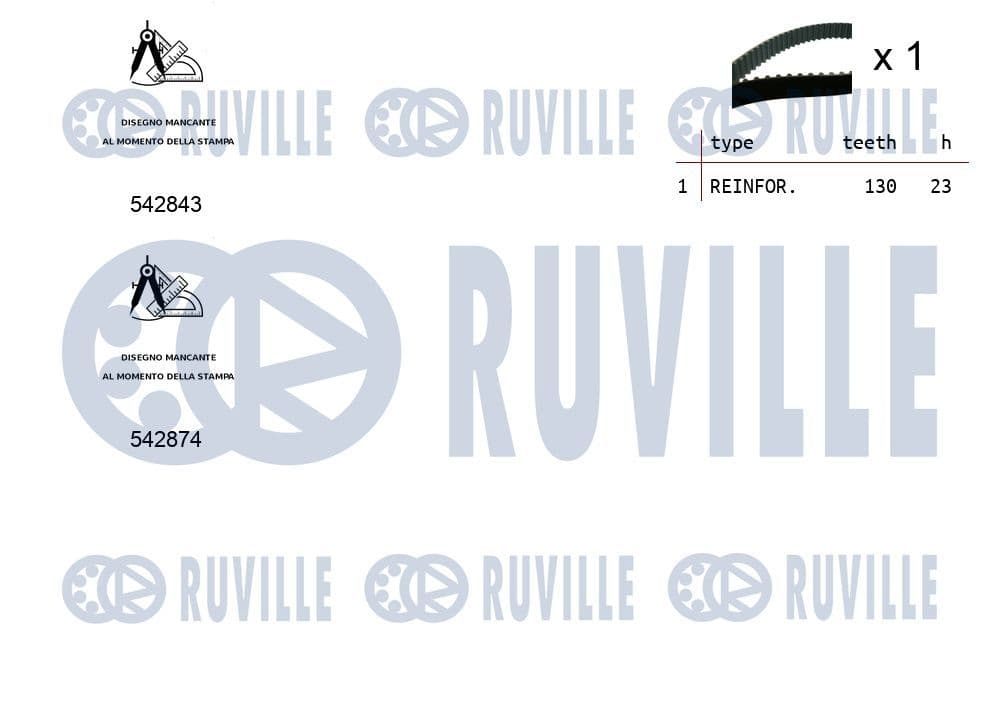 550499 Ruville Комплект ременя ГРМ