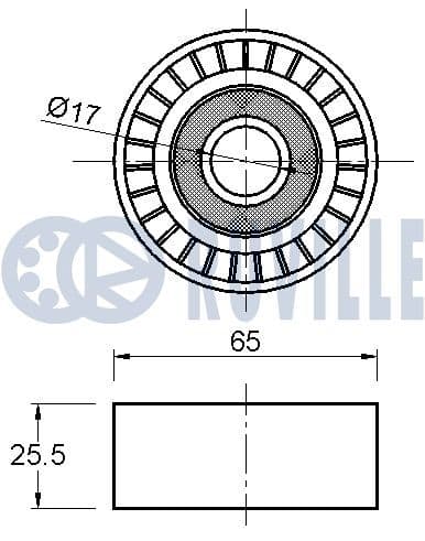 542305 Ruville Обводной ролик поликлинового ремня для Alfa Romeo 159