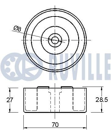 542068 Ruville Обвідний ролик поліклинового ременя
