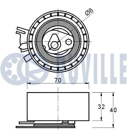 541202 Ruville Натяжний ролик ременя ГРМ