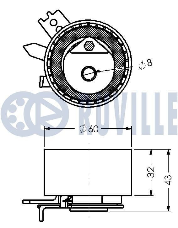 541132 Ruville Натяжний ролик ременя ГРМ