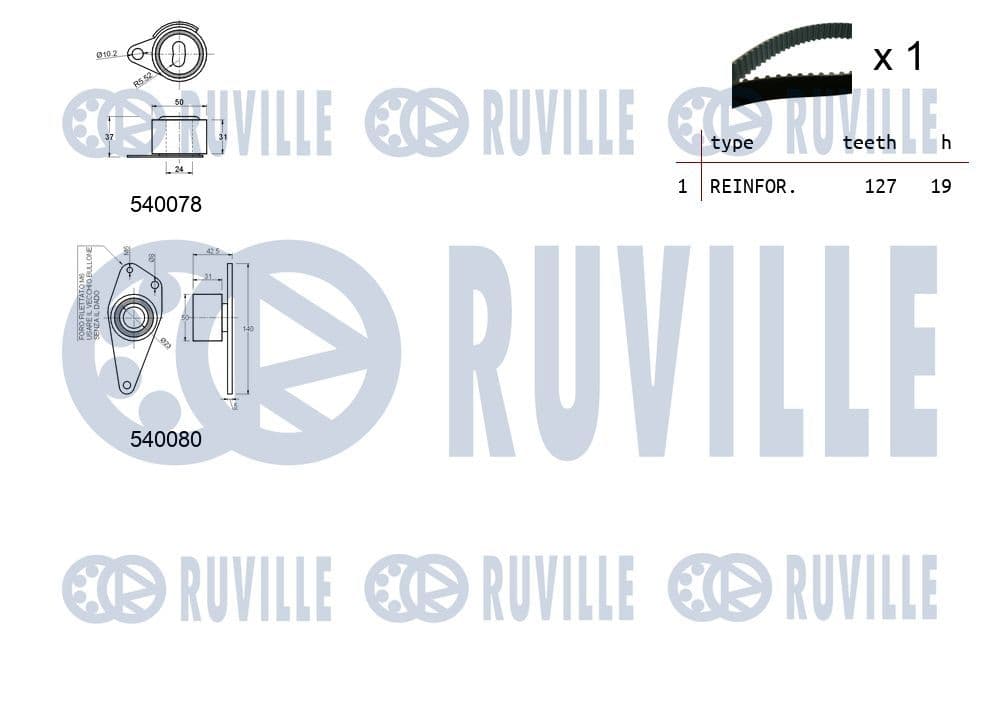 550243 Ruville Комплект ременя ГРМ