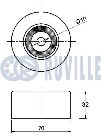 542004 Ruville Обвідний ролик поліклинового ременя