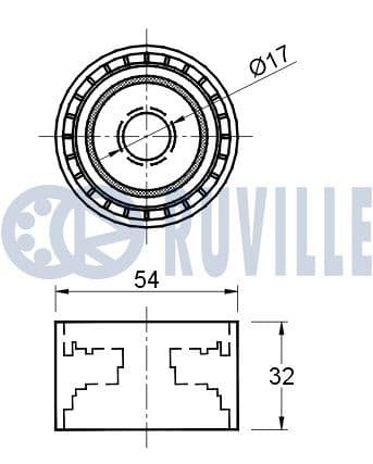 541818 Ruville Обвідний ролик поліклинового ременя