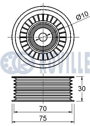 542216 Ruville Обвідний ролик поліклинового ременя
