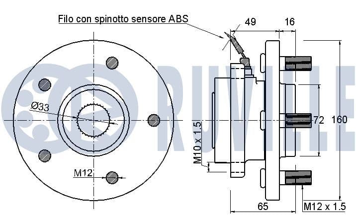 221442 Ruville Комплект ступицы колеса