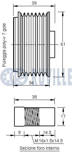 542125 Ruville Муфта генератора для Hyundai ix55