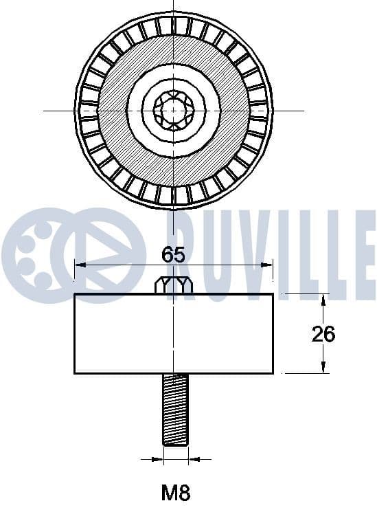 542482 Ruville Обводной ролик поликлинового ремня