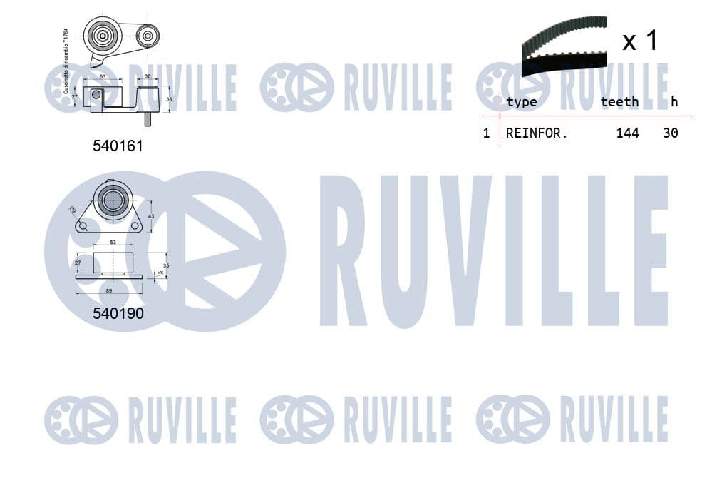 550091 Ruville Комплект ременя ГРМ