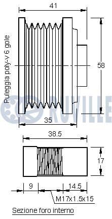 541954 Ruville Муфта генератора
