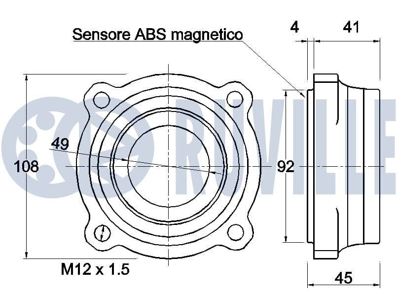 221732 Ruville Комплект ступицы колеса