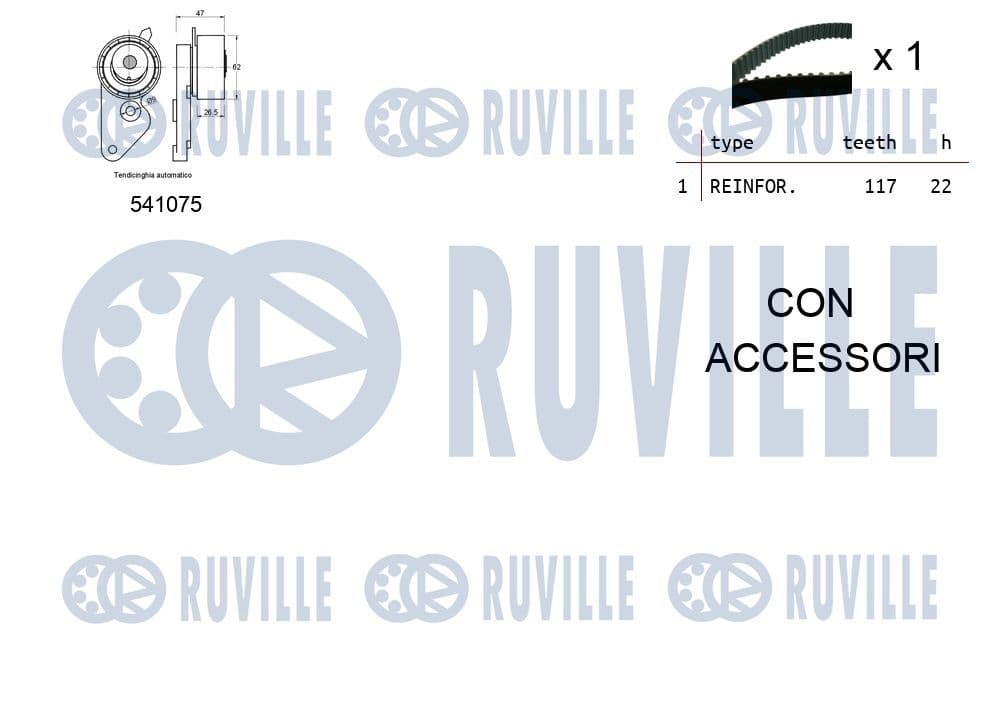 550064 Ruville Комплект ременя ГРМ