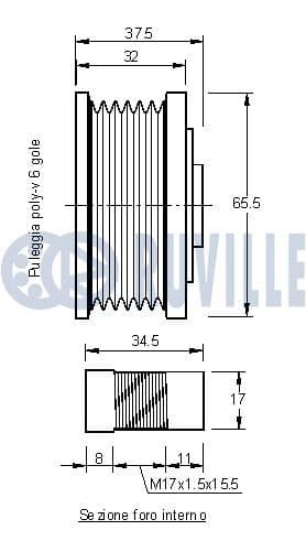 541208 Ruville Муфта генератора