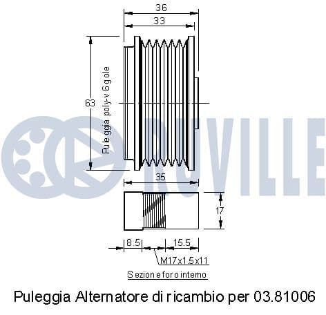 541704 Ruville Муфта генератора