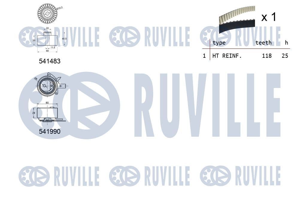 550280 Ruville Комплект ремня ГРМ