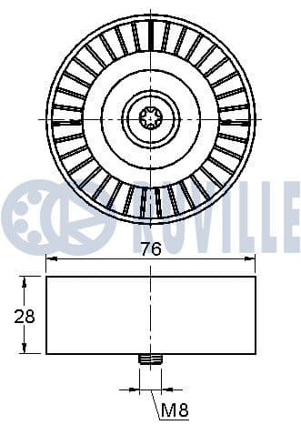 541984 Ruville Обвідний ролик поліклинового ременя