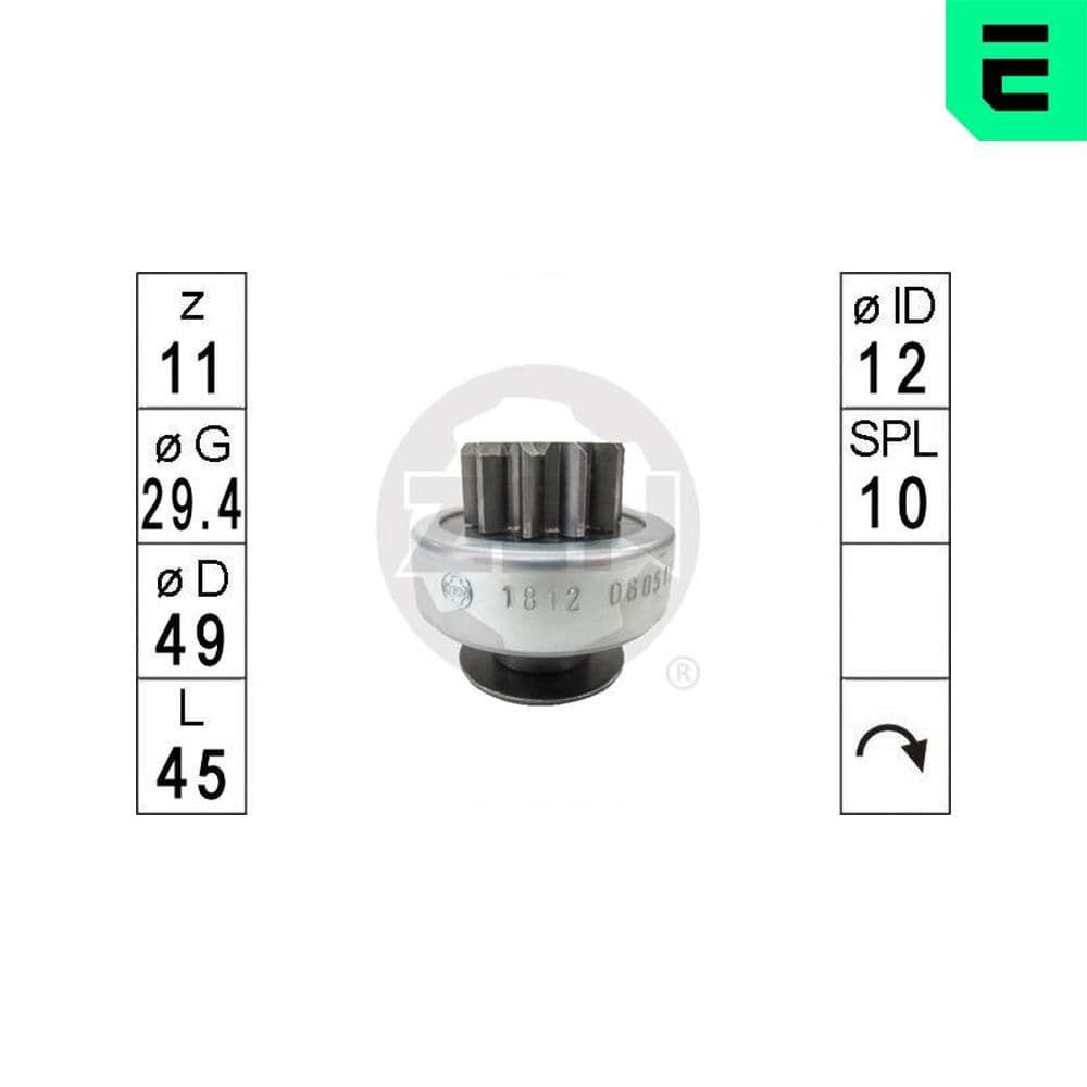ZN1812 ERA Бендикс стартера