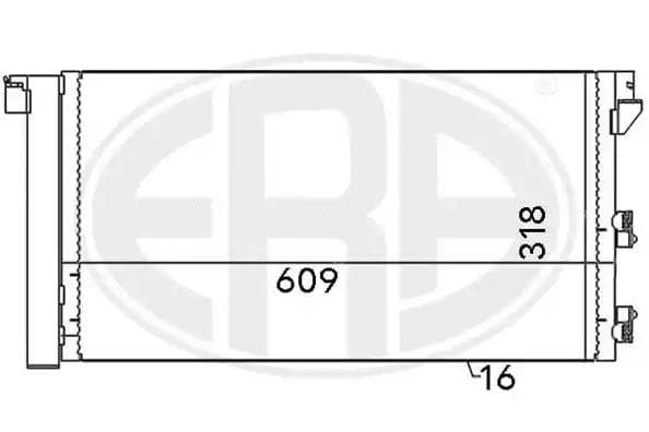 667001 ERA Радиатор кондиционера для Fiat Panda