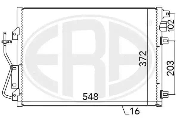667038 ERA Радиатор кондиционера