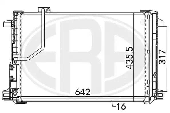 667111 ERA Радиатор кондиционера