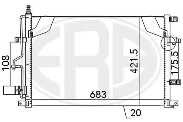 667124 ERA Радиатор кондиционера
