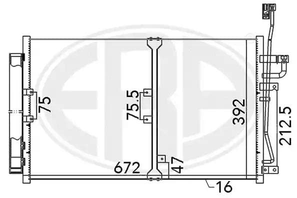 667140 ERA Радіатор кондиціонера