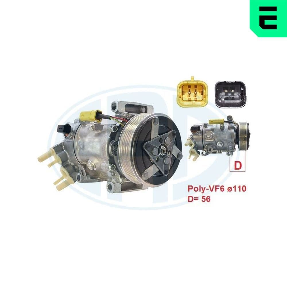 670104 ERA Компресор кондиціонера для Citroen C4 Cactus