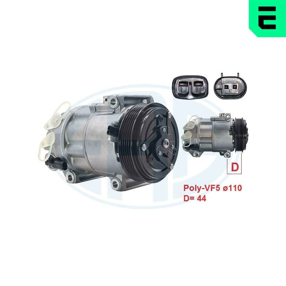 670119 ERA Компрессор кондиционера для Alfa Romeo Giulietta