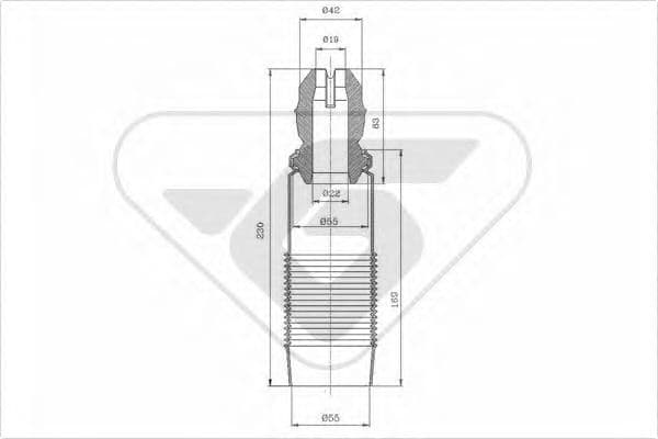 KP051 Hutchinson Комплект (пыльники + отбойники)