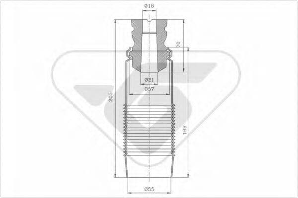 KP065 Hutchinson Комплект (пильники + відбійники)