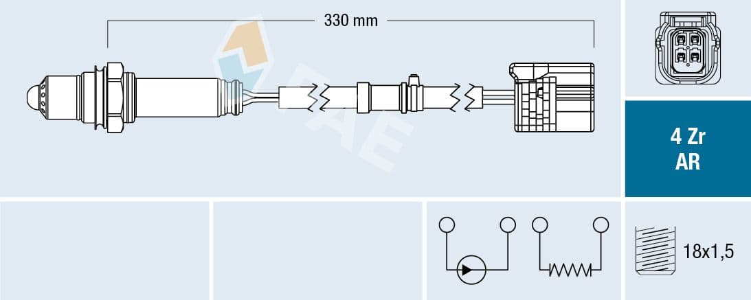 75682 FAE Лямбда-зонд для Honda Civic