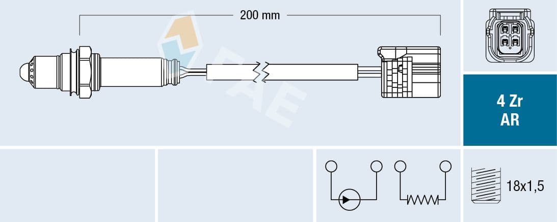 75632 FAE Лямбда-зонд для Honda Civic