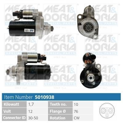 5010938 Meat & Doria Стартер для Audi R8